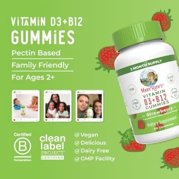 MaryRuth Vegan Vitamin D3 + B12 Gummies | Energy & Immune Boost