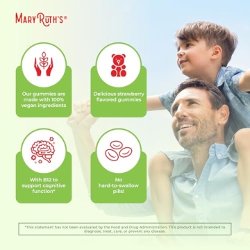 MaryRuth Vegan Vitamin D3 + B12 Gummies | Energy & Immune Boost