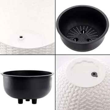 Foraineam 2-Pack Self-Watering Hanging Basket Planters