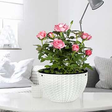 Foraineam 2-Pack Self-Watering Hanging Basket Planters