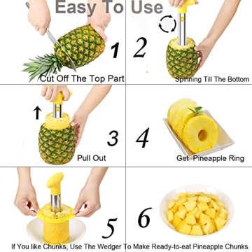Easy Pineapple Corer Slicer - Quick & Mess-Free Prep