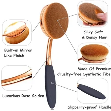 Professional Oval Makeup Brush Set for Flawless Application