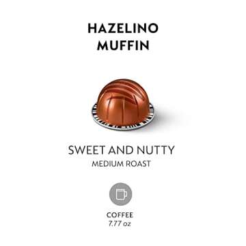 Nespresso Capsules VertuoLine, Hazelino Muffin, Mild Roast Coffee, 40-Count Coffee Pods