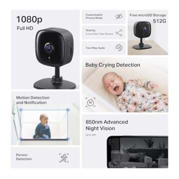 Tapo by TP-Link 1080P Indoor Security Camera for Baby Monitor, Pet Camera w/Motion Detection, 2-Way ...