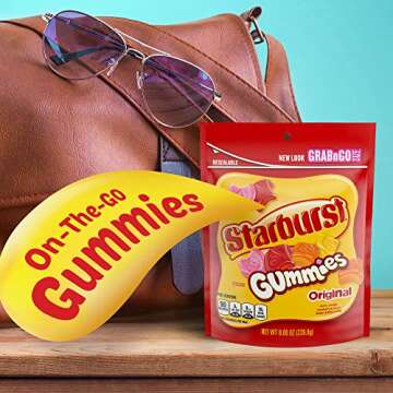 STARBURST Original Gummies Candy, 8-Ounce Grab N Go Size Resealable Bag