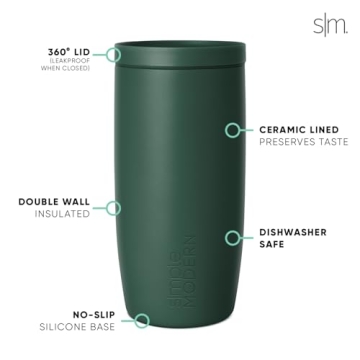 16oz Travel Coffee Mug - Spill-Proof & Stylish Green