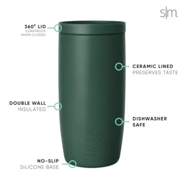 16oz Travel Coffee Mug - Spill-Proof & Stylish Green