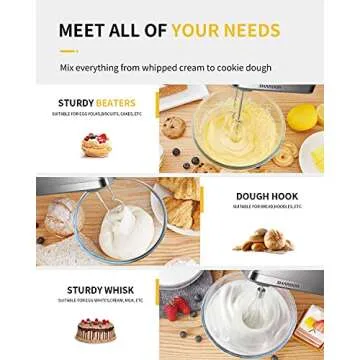 SHARDOR Hand Mixer - 350W Electric Mixer with Storage