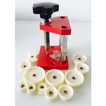 OTOOLWORLD High Quality Watch case presser watch Screw press tool with 12 diels