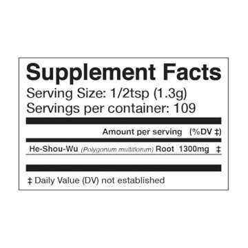 Anima Mundi Apothecary Healthy Hair Vitamins - Adaptogenic He Shou Wu - Fo Ti Root Hair Supplements for Women and Men (5oz / 142g)