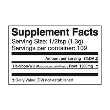 Anima Mundi Apothecary Healthy Hair Vitamins - Adaptogenic He Shou Wu - Fo Ti Root Hair Supplements for Women and Men (5oz / 142g)