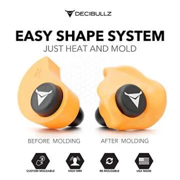 Decibullz Custom Molded Earplugs - 31dB NRR for Optimal Comfort and Protection