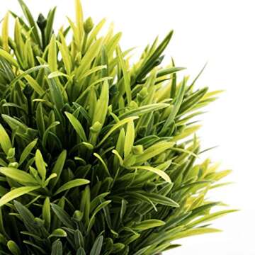 Velener Artificial Grass Potted Plant - Emerald Green Home Decor, Pumpkin Topiary Outdoor & Indoor F...