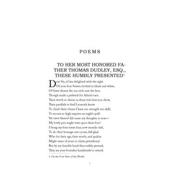 Explore The Poems of Anne Bradstreet Collection