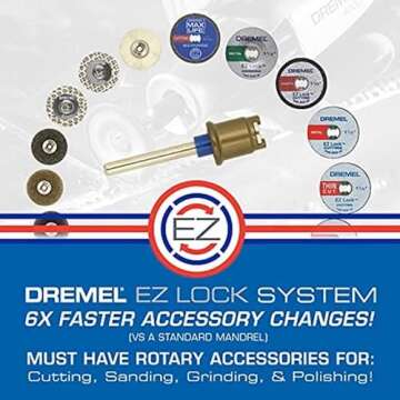 Dremel EZ456B 1 1/2-Inch EZ Lock Rotary Tool Cut-Off Wheels- Rotary Tool Cutting Accessories, Perfect for Slicing Sheet Metal and Copper Pipe, 12 Pieces