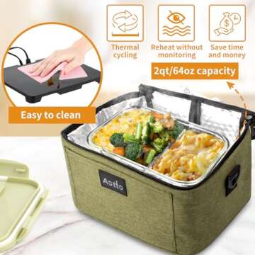 Aotto Electric Lunch Box - 3-in-1 Portable Food Warmer
