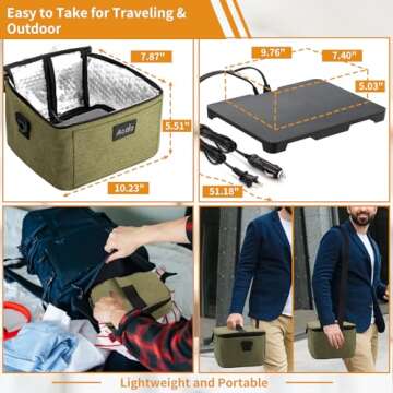 Aotto Electric Lunch Box - 3-in-1 Portable Food Warmer