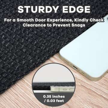 EARTHALL Woven Runner Rug 2x8 Ft Washable Runners for Hallways Cotton Non Slip Rubber Backed Kitchen...