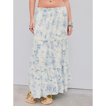 Stylish Floral Maxi Skirt for Beach Vacations