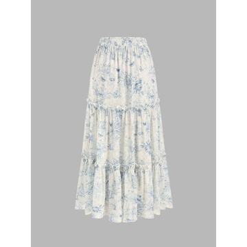 Stylish Floral Maxi Skirt for Beach Vacations