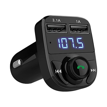 Bluetooth FM Transmitter Dual USB Car Charger Smartphones