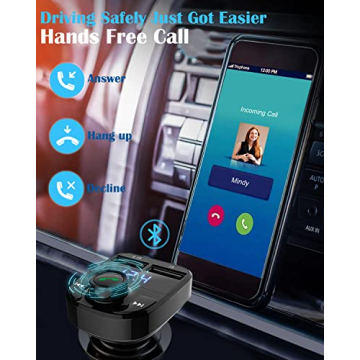 Bluetooth FM Transmitter Dual USB Car Charger Smartphones