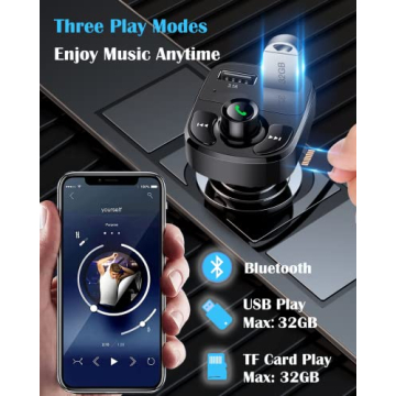 Bluetooth FM Transmitter Dual USB Car Charger Smartphones
