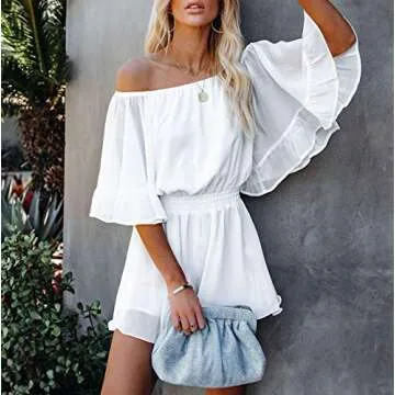 Fixmatti Off The Shoulder Summer Romper for Women