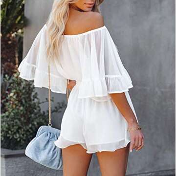 Fixmatti Off The Shoulder Summer Romper for Women