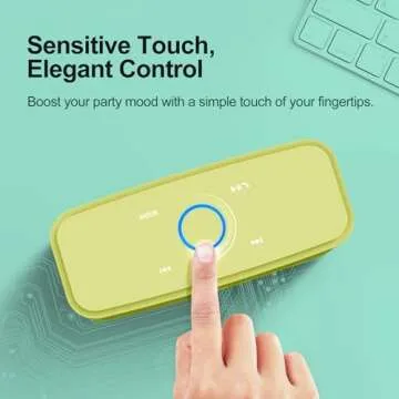 DOSS SoundBox Touch Portable Bluetooth Speaker with 20H Playtime