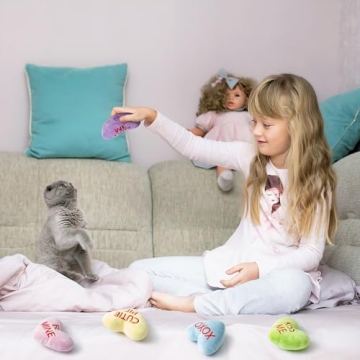 Valentine's Day Catnip Heart Toys for Kittens and Cats