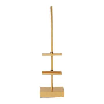 18" Gold Steel Adjustable Tabletop Easel by Studio Décor - Decorative Stand for Pictures, Frames, Books, Cards, Plates - 1 Pack