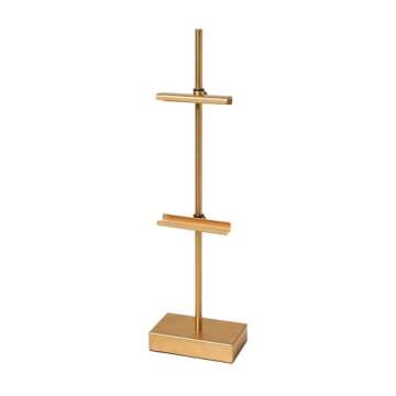 18" Gold Steel Adjustable Tabletop Easel by Studio Décor - Decorative Stand for Pictures, Frames, Books, Cards, Plates - 1 Pack