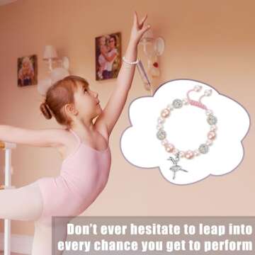 Dance Bracelet as Dancer Gifts for Girls, Adorable Birthday Gifts for Dancers as Girls Dance Stuff, Sparkly Dance Accessories as First Dance Recital Gifts for Girls Daughter Nephews from Sereney