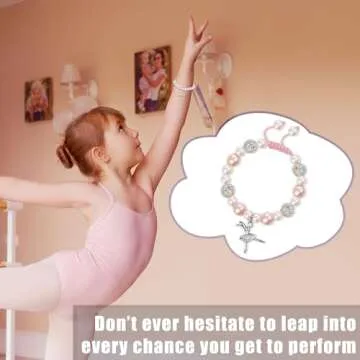 Dance Bracelet as Dancer Gifts for Girls, Adorable Birthday Gifts for Dancers as Girls Dance Stuff, Sparkly Dance Accessories as First Dance Recital Gifts for Girls Daughter Nephews from Sereney