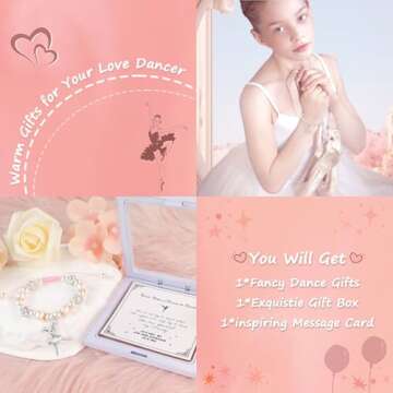 Dance Bracelet as Dancer Gifts for Girls, Adorable Birthday Gifts for Dancers as Girls Dance Stuff, Sparkly Dance Accessories as First Dance Recital Gifts for Girls Daughter Nephews from Sereney