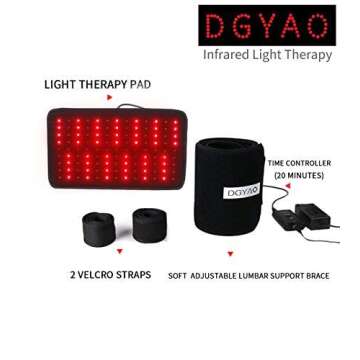 DGXINJUN Infrared Red Light Therapy Device Back Pain Relief FDA Cleared Led Pad Large Flexible Weara...