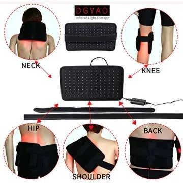 DGXINJUN Infrared Red Light Therapy Device Back Pain Relief FDA Cleared Led Pad Large Flexible Wearable Wrap (Two-Pads)