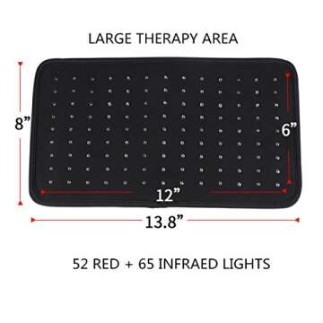 DGXINJUN Infrared Red Light Therapy Device Back Pain Relief FDA Cleared Led Pad Large Flexible Wearable Wrap (Two-Pads)