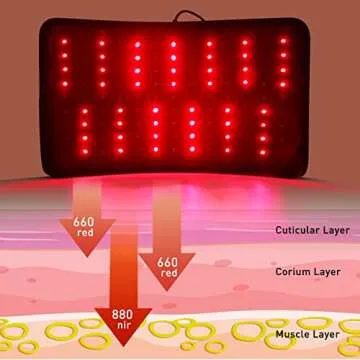 DGXINJUN Infrared Red Light Therapy Device Back Pain Relief FDA Cleared Led Pad Large Flexible Wearable Wrap (Two-Pads)