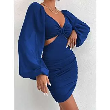 Floerns Women's Leopard Print V Neck Bodycon Dress