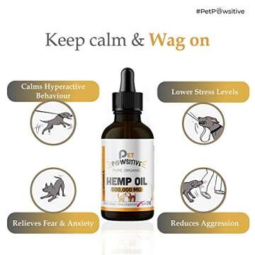 Hemp Oil for Dogs and Cats - 2 Pack - Organic Hemp Drops with Omega 3 6 9 - Hip and Joint Support