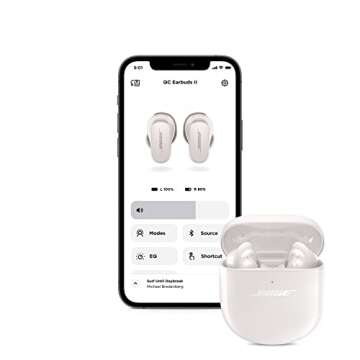 Bose QuietComfort Earbuds II, Wireless, Bluetooth, World’s Best Noise Cancelling In-Ear Headphones with Personalized Noise Cancellation & Sound, Soapstone (Renewed)