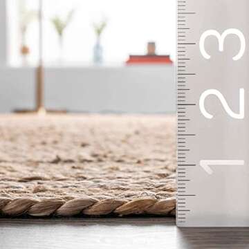 FRELISH Handwoven Jute Area Rug - 9x12 Feet Natural