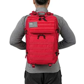 QT&QY 45L Red Military Tactical Backpacks for Women GYM Fitness CCW Molle go bag emergency survival backpack medical Rucksack