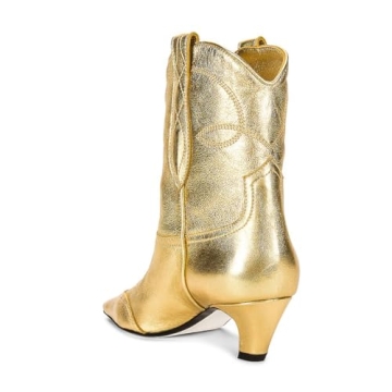 FSJ Comfort Square Toe Low Heel Ankle Boots for Women