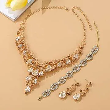 Elegant Paxuan Wedding Jewelry Set with Austrian Crystals