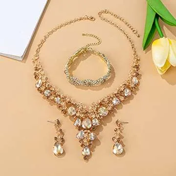 Elegant Paxuan Wedding Jewelry Set with Austrian Crystals