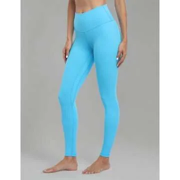Colorfulkoala Women's Buttery Soft Yoga Pants - Blue Blossom