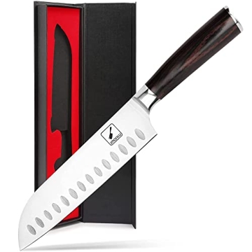 imarku Chef Knife 7 Inch Ultra Sharp Santoku Knife - Ideal Kitchen Companion for All Chefs